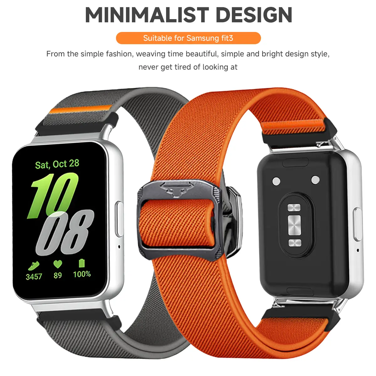 Nylon Loop for Samsung Galaxy Fit3 strap Accessories Breathable Adjustable Replacement correa Sport bracelet galaxy fit 3 band