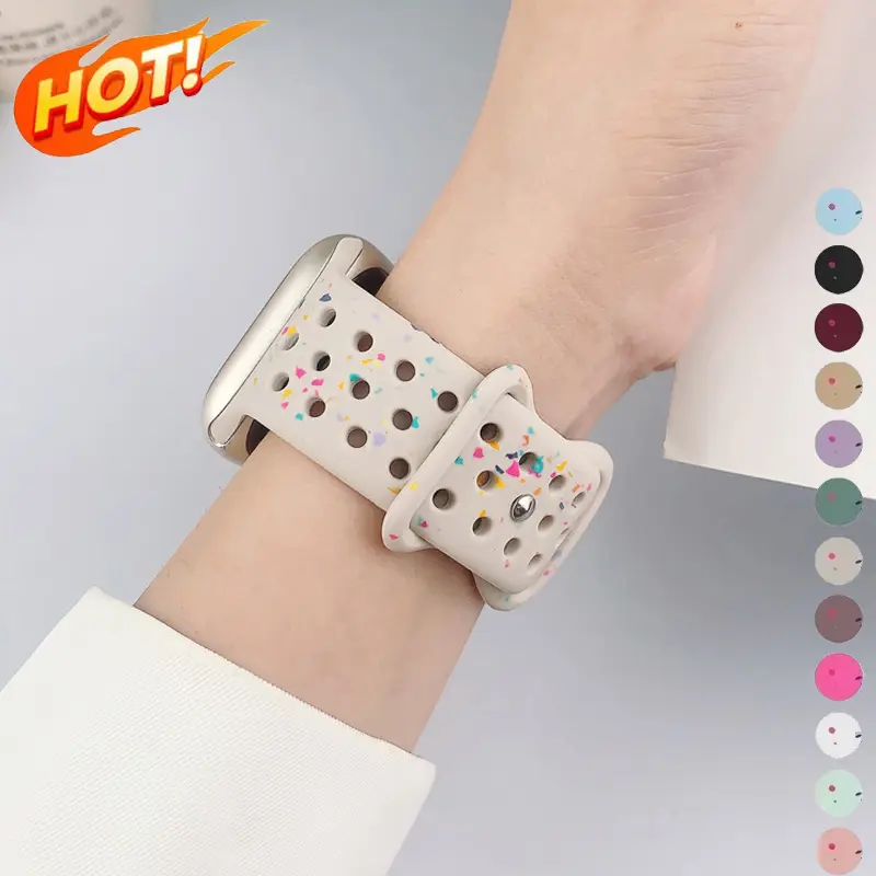 Silicone Strap for Apple Watch Band Ultra 2 49mm 46 42mm 45 44mm 40 41mm Transparent Bracelet for IWatch Series S10 9 8 7 6 5 SE