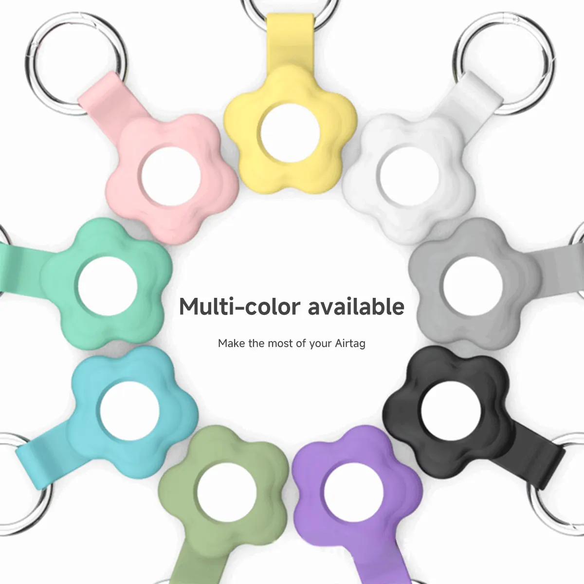 Cover for Apple Airtags Case Silicone Protective Shell Tracker Accessories Anti-scratch Sleeve Keychain For Apple Air tag case