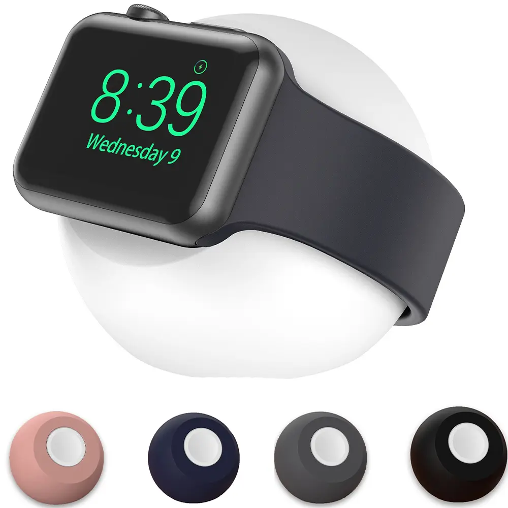 Charger Stand For Apple Iwatch Series Charger Dock Station Desk Ball Shape MagneticSilicone Bracket Watch Charging Cable Holder
