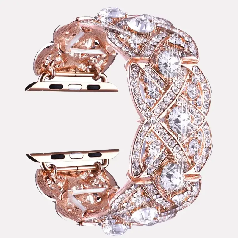 Bling Band for Apple Watch Ultra 40mm 42mm 44mm 41mm 45mm 46mm 49mm Diamond Metal Wristband Strap Iwatch Series 10 9 8 7 6 5 4 3