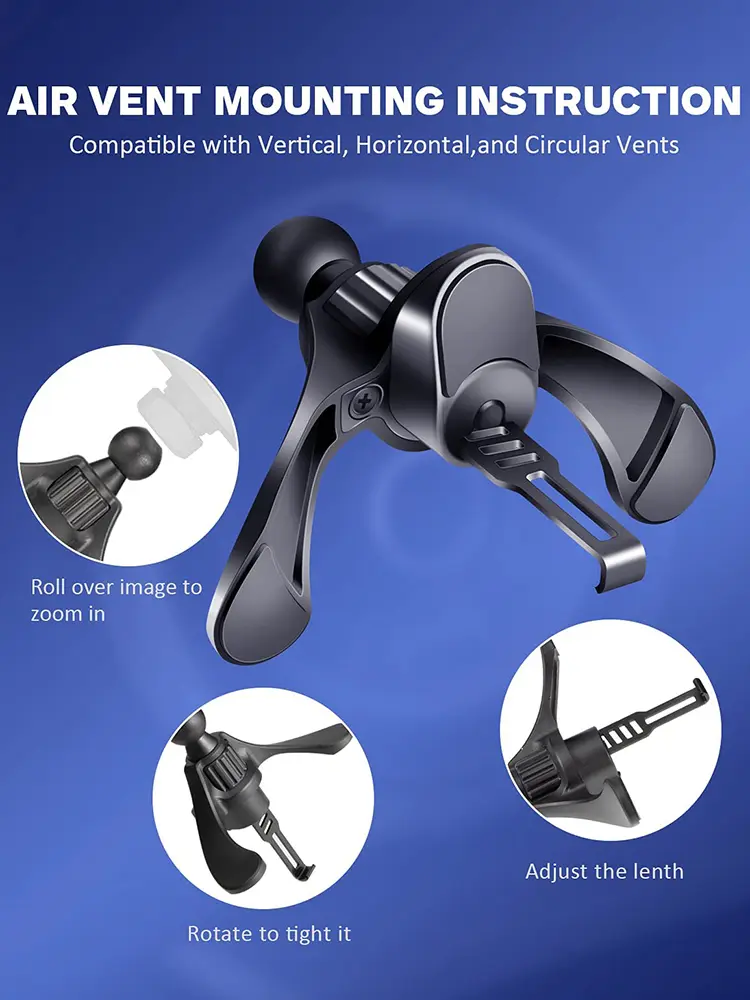 Xnyocn Car Air Vent Clip 17mm Ball Head For Car Air Outlet Phone Holder Stand Magnet Car Mobile Phone GPS Bracket Accessories