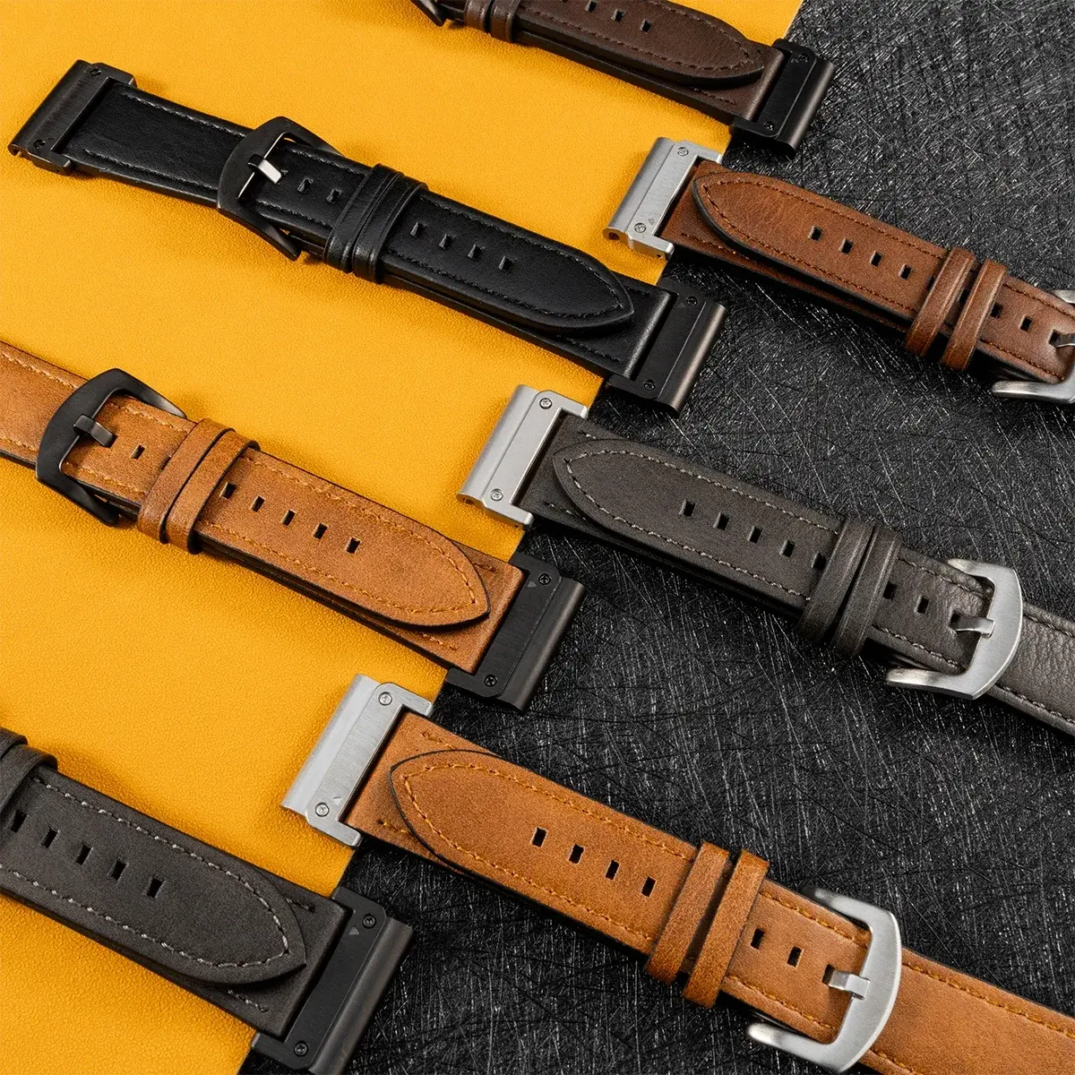 Leather strap For Garmin Watch Fenix 6 6x 7 7x Pro 5 5x Plus 22/26mm QuickFit Sports Bracelet 3HR Forerunner 945 Smartwatch Band