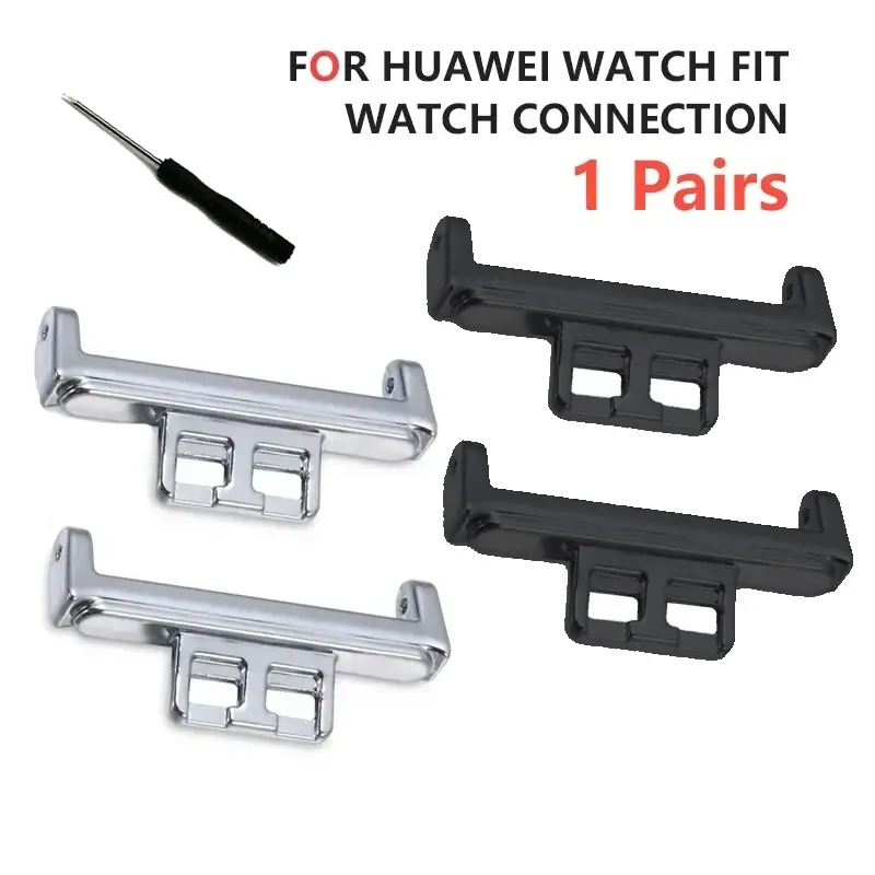 2PC Metal Watch Strap Connector Adapters For Huawei watch fit 1 Replacement Connector For Huawei Watch Fit1 Bracelet Accessories