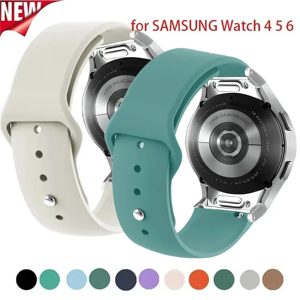 Silicone Strap for Samsung Galaxy Watch 6 5 4 44mm 40mm/4 Classic 46mm 42mm Wristband 20mm Bracelet Galaxy Watch 5 Pro 45mm Band
