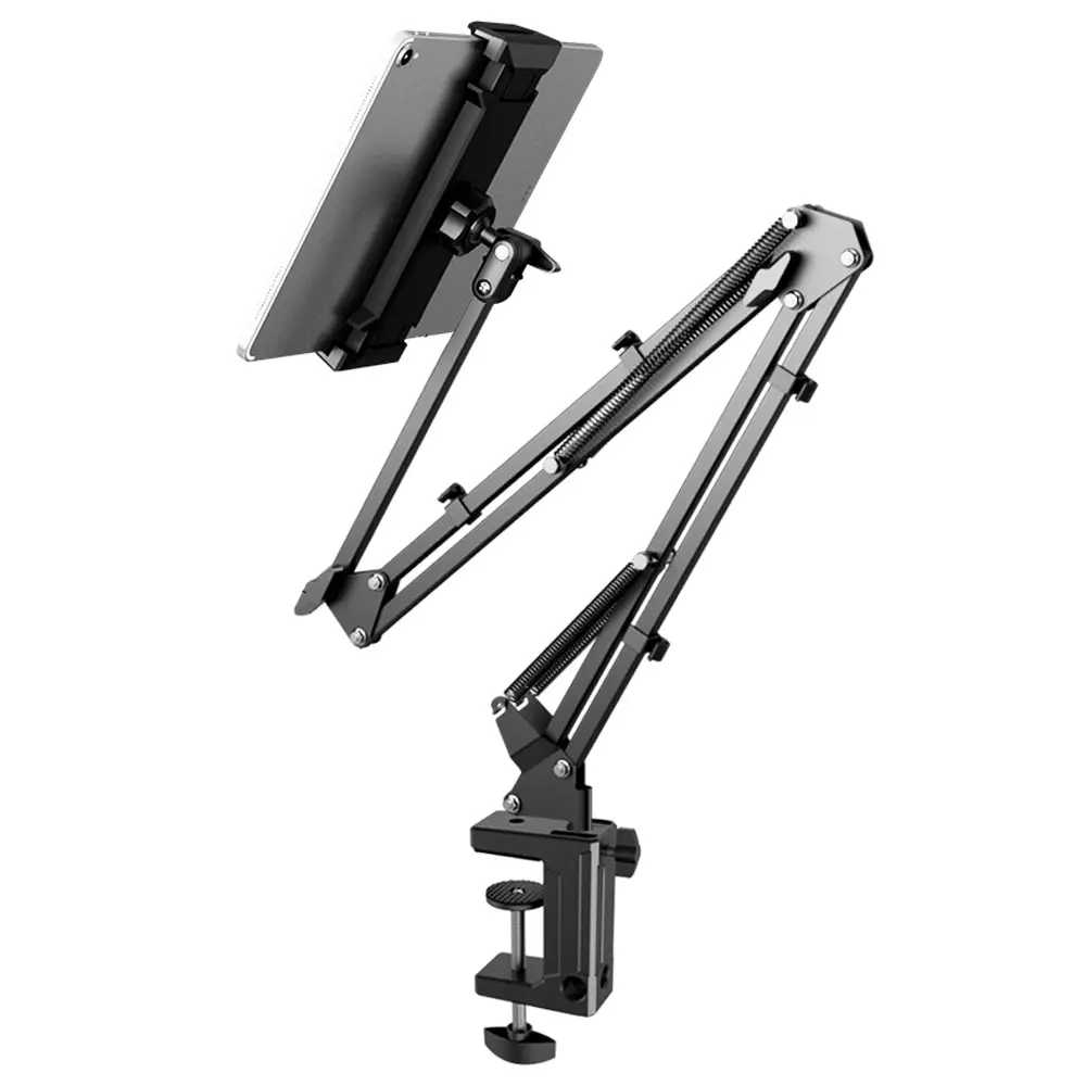 Metal Desktop Tablet Stand Holder Long Arm Clips Bed Desk Lazy Bracket Support for iPad Pro Mini Air 4~11 Inch Xiaomi Huawei Tab