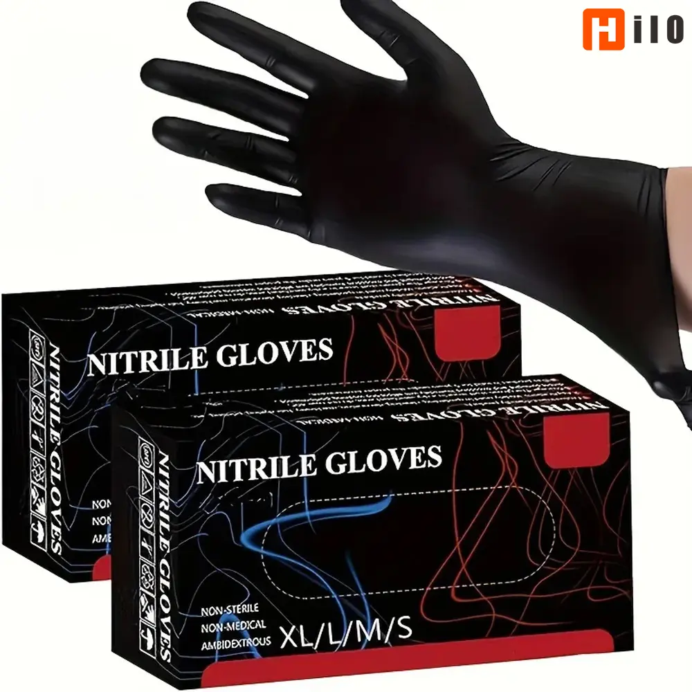 50/100PCS Disposable Black Nitrile Gloves for Household Use Free Powder Latex Free Cleaning Gloves Tattoo  Hairdressing Tools