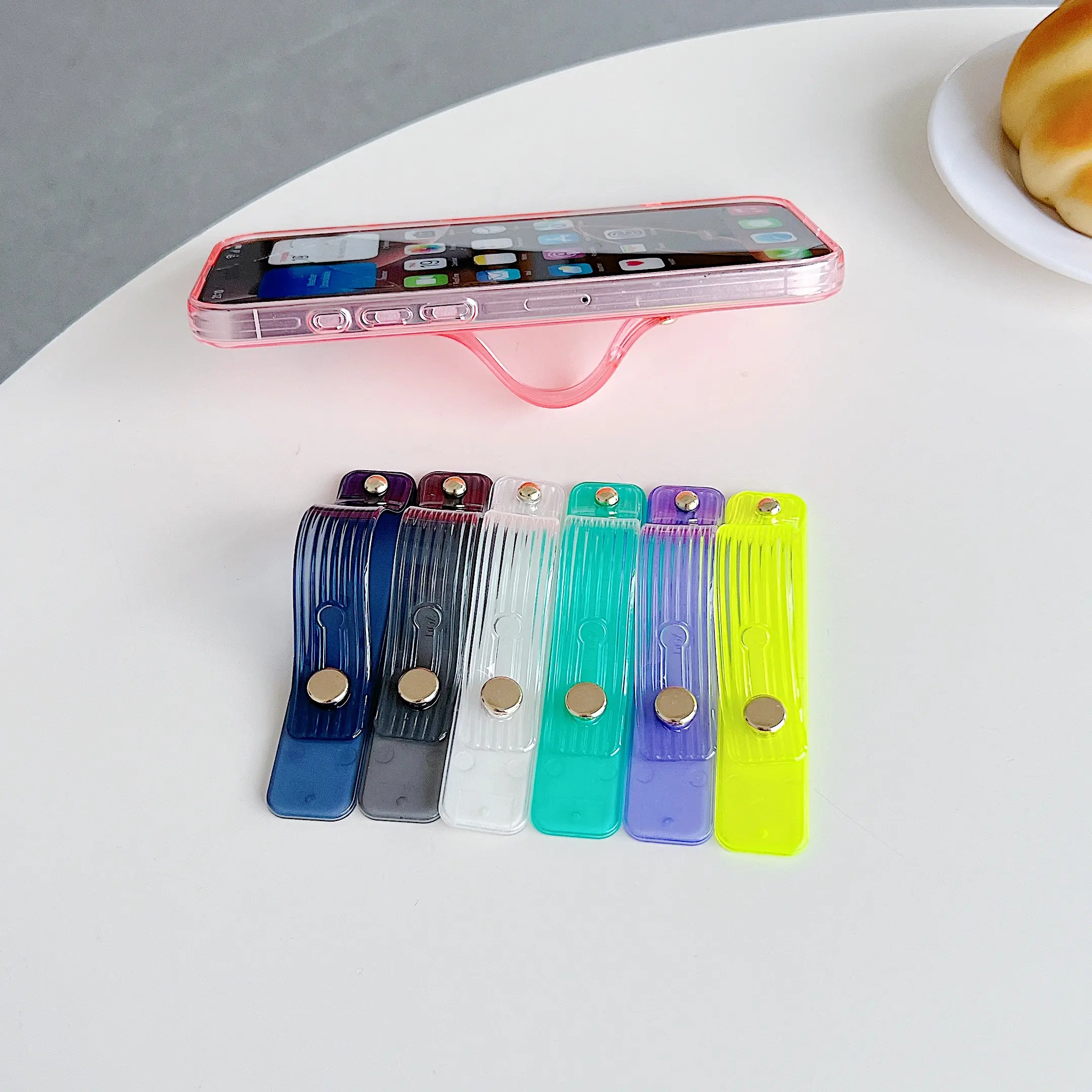Universal Wrist Band Phone Holder For iPhone Finger Grip Mobile Phone Stand for samsung xiaomi Push back sticked Socket bracket