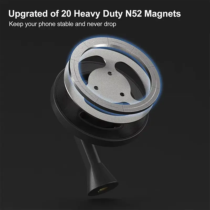 Magnetic Phone Holder for Apple Magsafe to 1/4'' Arri Holes Tripod Mount Adapter for iPhone 16 15 14 13 12 11 Tripod Accessories