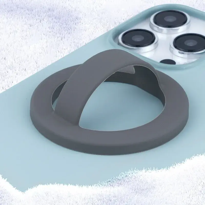 Magnetic Silicone Comfortable Circular Grip Phone Holde for MagSafe Powerful Grip for IPhone 16 15/14/13/ 12 Android