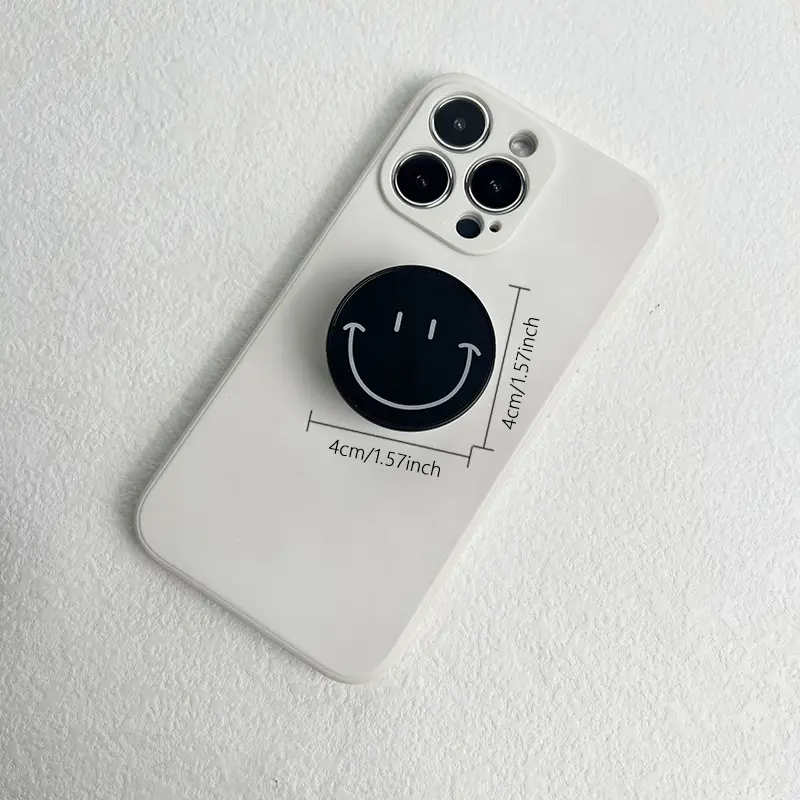 1pc socket Talk Tok Grip Cute Happy Face Phone Holder Foldable Desktop ABS Stand Mobile Grip Mount