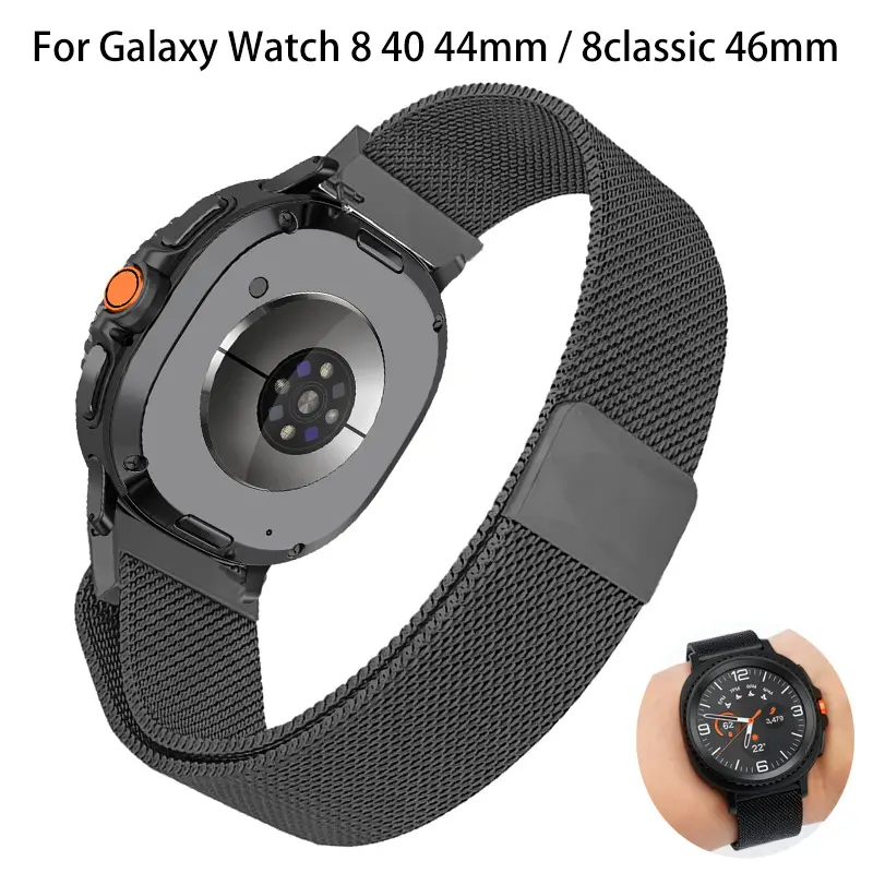 Metal Milanese Bracelet for Samsung Galaxy Watch 8 40 44mm Stainless Steel Magnetic WatchBand  for Samsung Watch 8 Classic 46mm