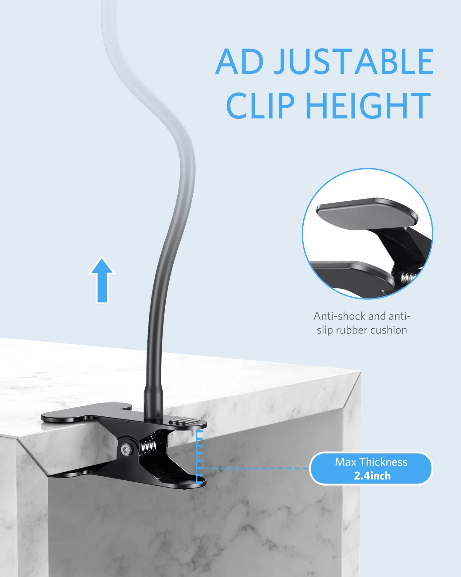 Gooseneck Phone Holder Universal 360 Flexible Mobile Phone Stand Lazy Bracket DIY Adjustable Long Arm Phone Mounts for Bed Desk