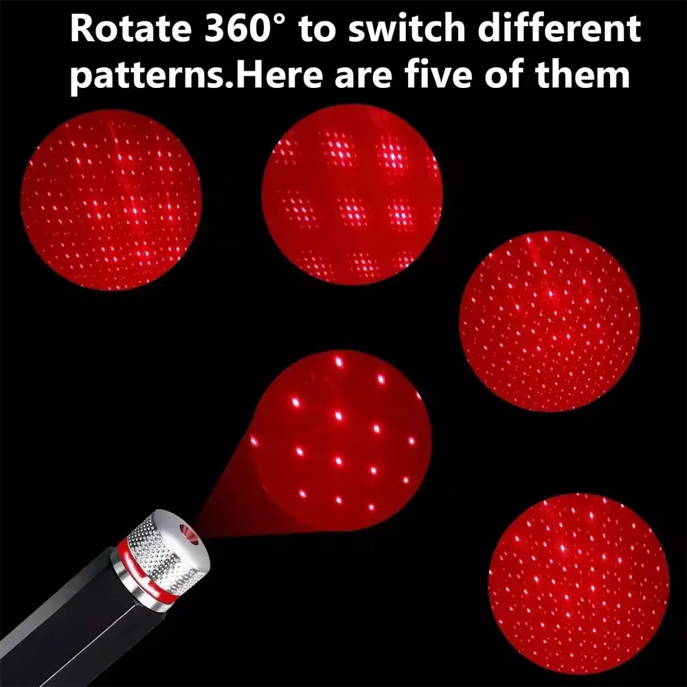 Mini LED Car Roof Star Night Lights Projector Light Interior Ambient Night Starry Sky USB LED Decorative Lights Plug and Play