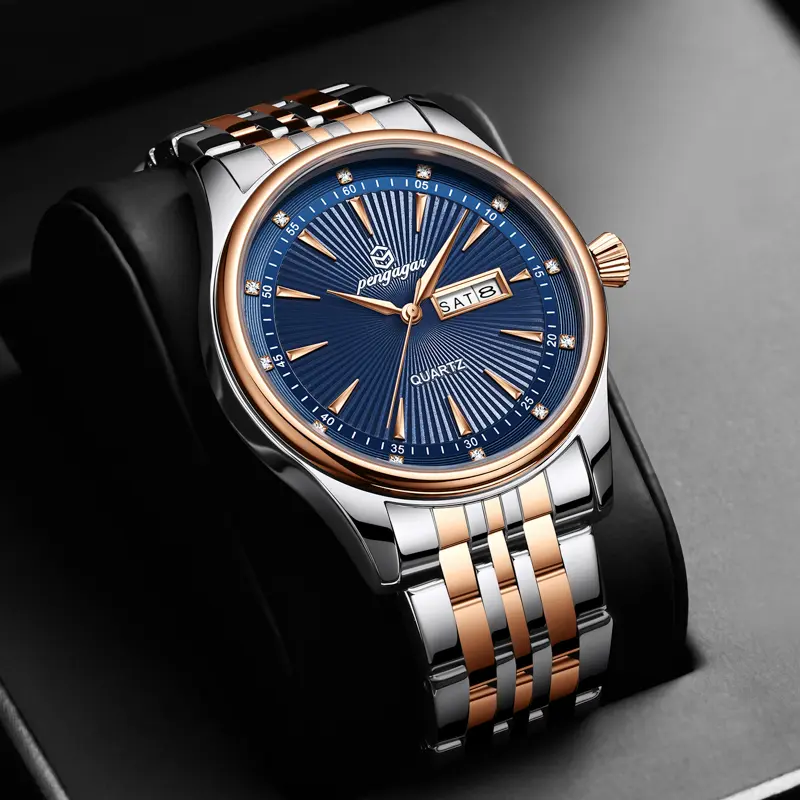 2025 New Fashion Quartz Man Watch Classic Luxury Business Stainless Casual Calendar Waterproof Luminous Men Watches Reloj Hombre