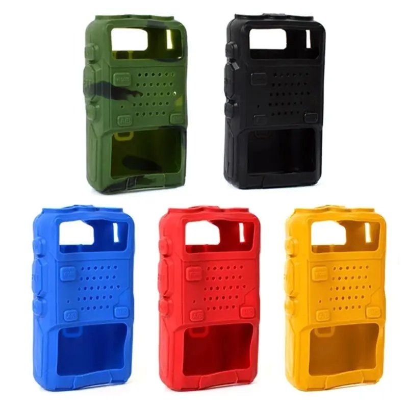 Silicone Rubber Cover-Bumper UV-5R Case For Two Way Radio UV-5RB UV-5REPlus BF-F8+UV-985 TH-F8 Walkie-Talkie Accessories