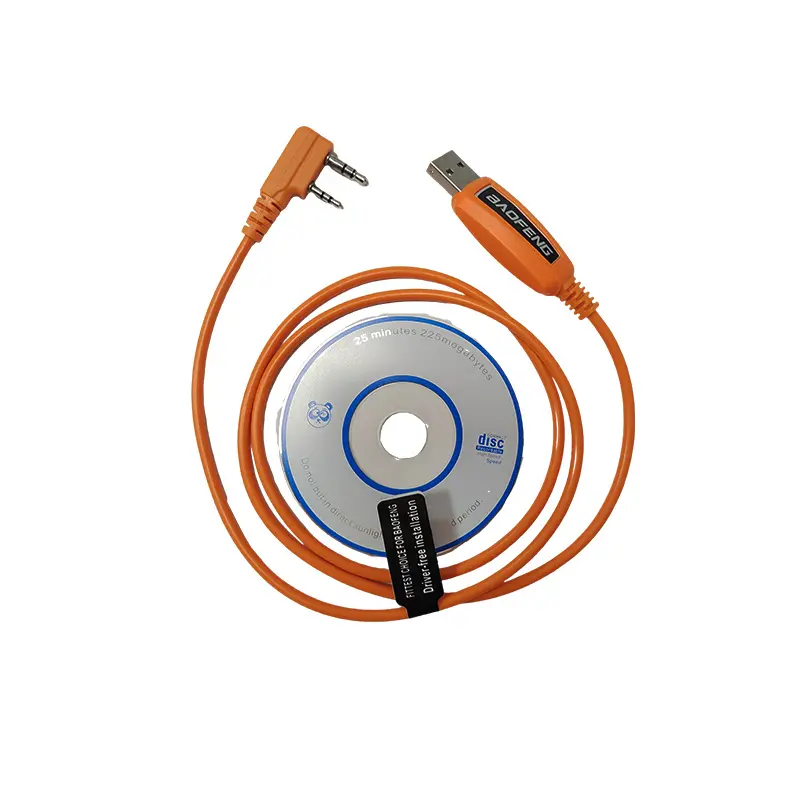 Walkie Talkie USB Programming Cable With CD For BAOFENG UV-5R UV82 888S UV-13 16 17 20 25 28 Pro 5RM Quansheng UV-K5 K6 5R Plus