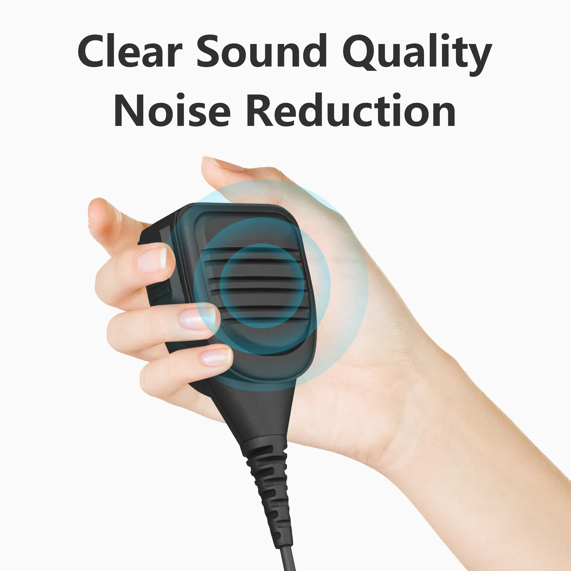 PMMN4021A Microphone Speaker Walkie Talkie Waterproof Mic Compatible with Motorola GP328 GP338 GP340 GP360 GP680 Two Way Radios