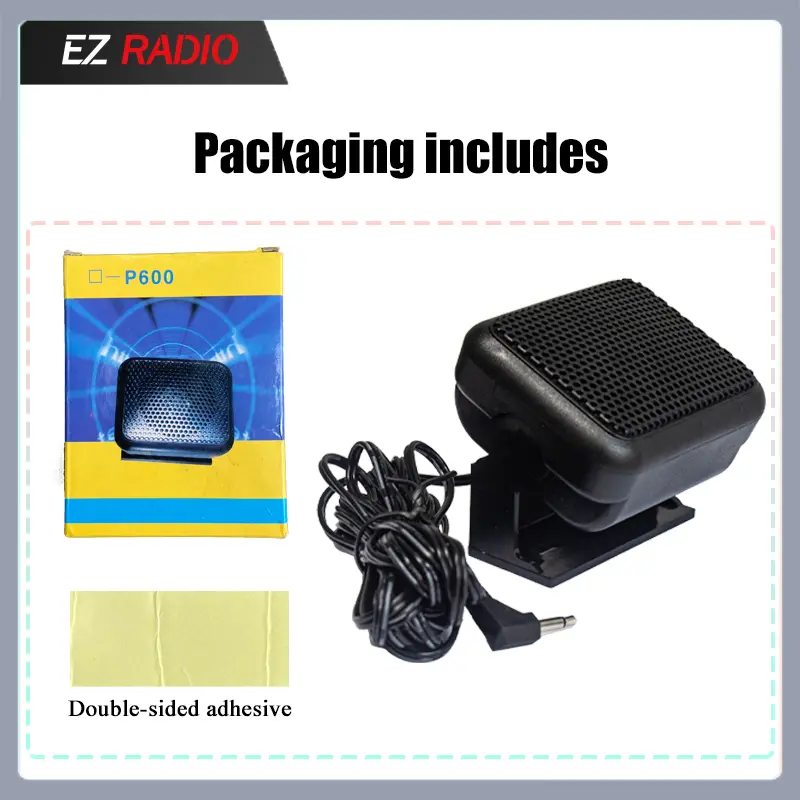 ShiQun 3.5mm P600 Car Radio External Speaker For Kenwood TM471A TYT TH-9000D Yaesu FT-1802M BaoJie BJ-318 Mobile Radio