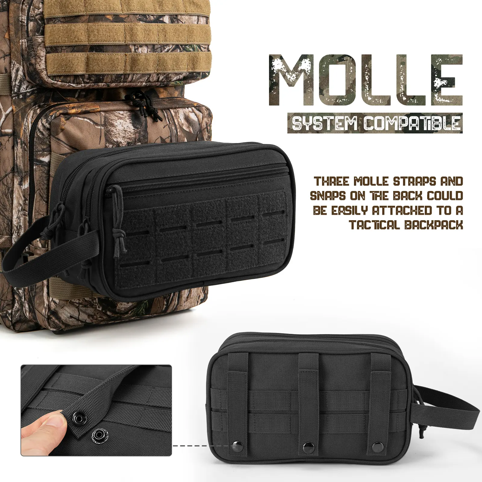 Men/women Tactical Toiletry Mens Shaving Kit Travel shower Bags camping equipment belt bag Pouches Small Hanging Dopp Kit