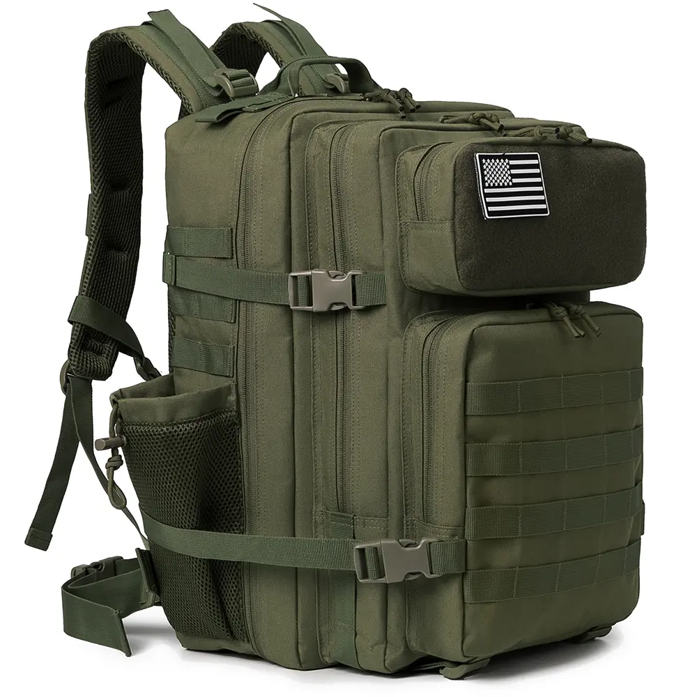 45L Tactical Backpack survival Bag Hunting MOLLE Backpack GYM For Men EDC Outdoor Hiking Rucksack Witch Bottle Holder