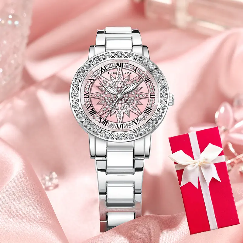 Rotation Dial High Quality Women Watches Silver 2025 New Arrival Top Brand Luxury Ladies Wrist Watches For Female Clock With Box