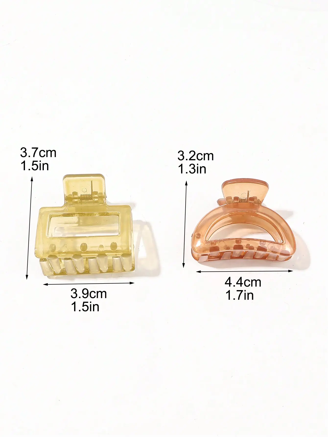 10Pcs Matte Semicircle Rectangle Hair Claw Clips for Women Girl for Thin Medium Hair,Nonslip Jaw Clips (Beige,Khaki,Brown,Black)