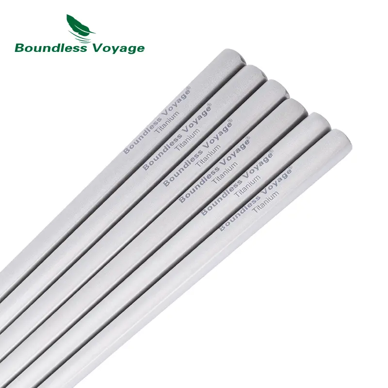 Boundless Voyage Titanium Chopsticks with Carry bag for Convenient Storage & Packing - Utensils for Camping, Hiking & Home