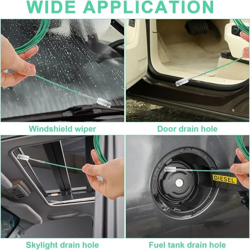 NEW 3m 5m Car Sunroof Drain Cleaning Brush Car Drain Hole Cleaner Flexible Drain Brush Long Pipe Cleaners Tube Cleaning Tool