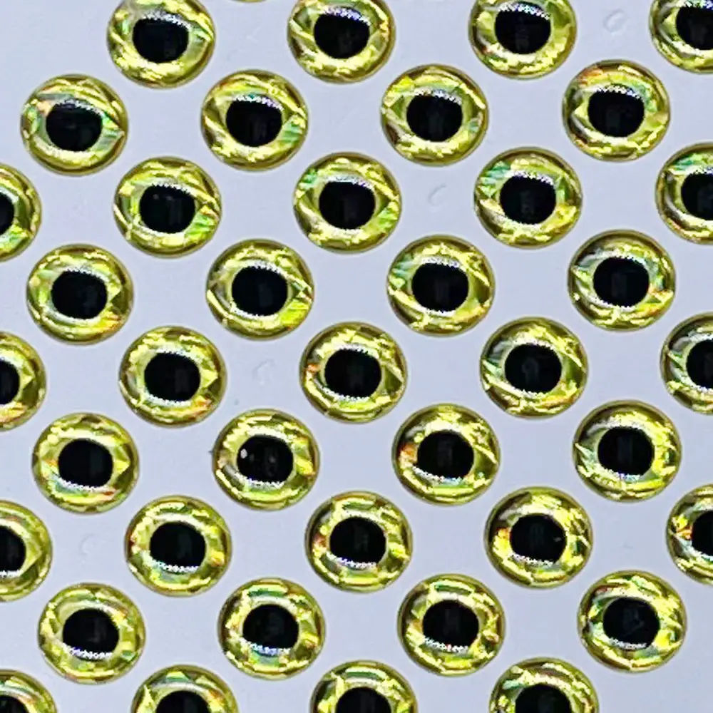 100pcs/lot 3D Eyes 7mm 8mm 9mm 10mm Holographic 3D Eyes High Transparent Fly Fishing Lure Minnow Bait DIY Fishing Tackle
