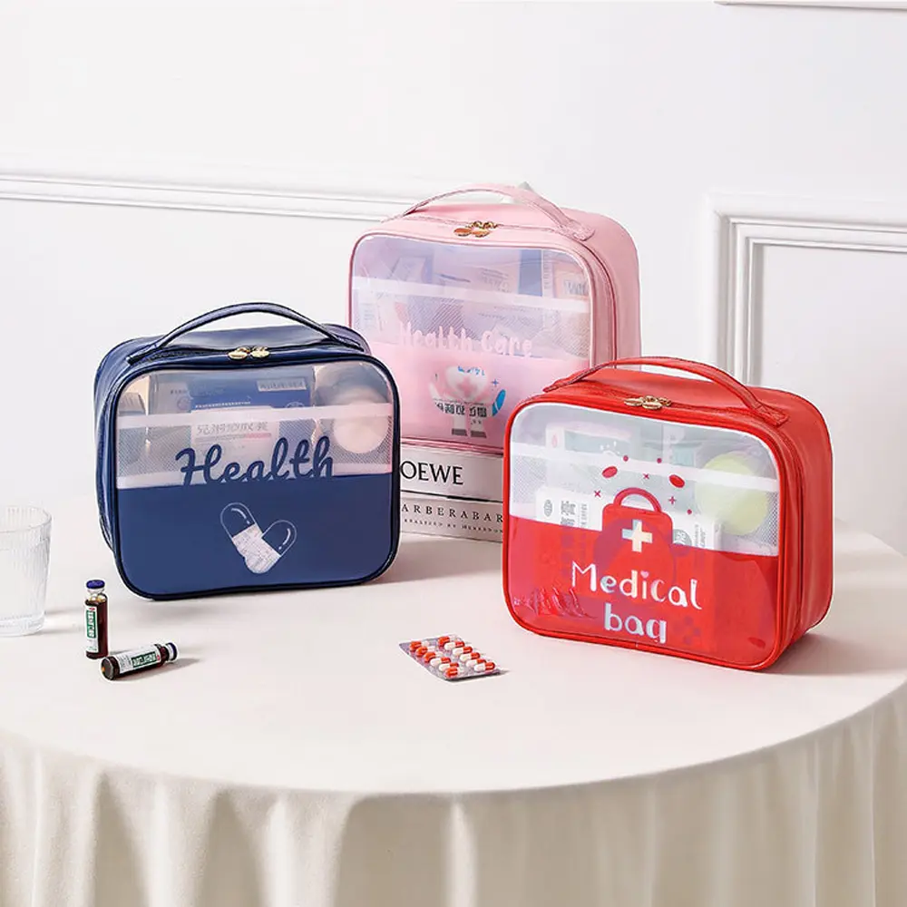 2 PCS Set First Aid Kit Pouch Outdoor Travel Medical Bag Portable Medical Bag Home Rescue Emergency Survival Kit Travel Storage