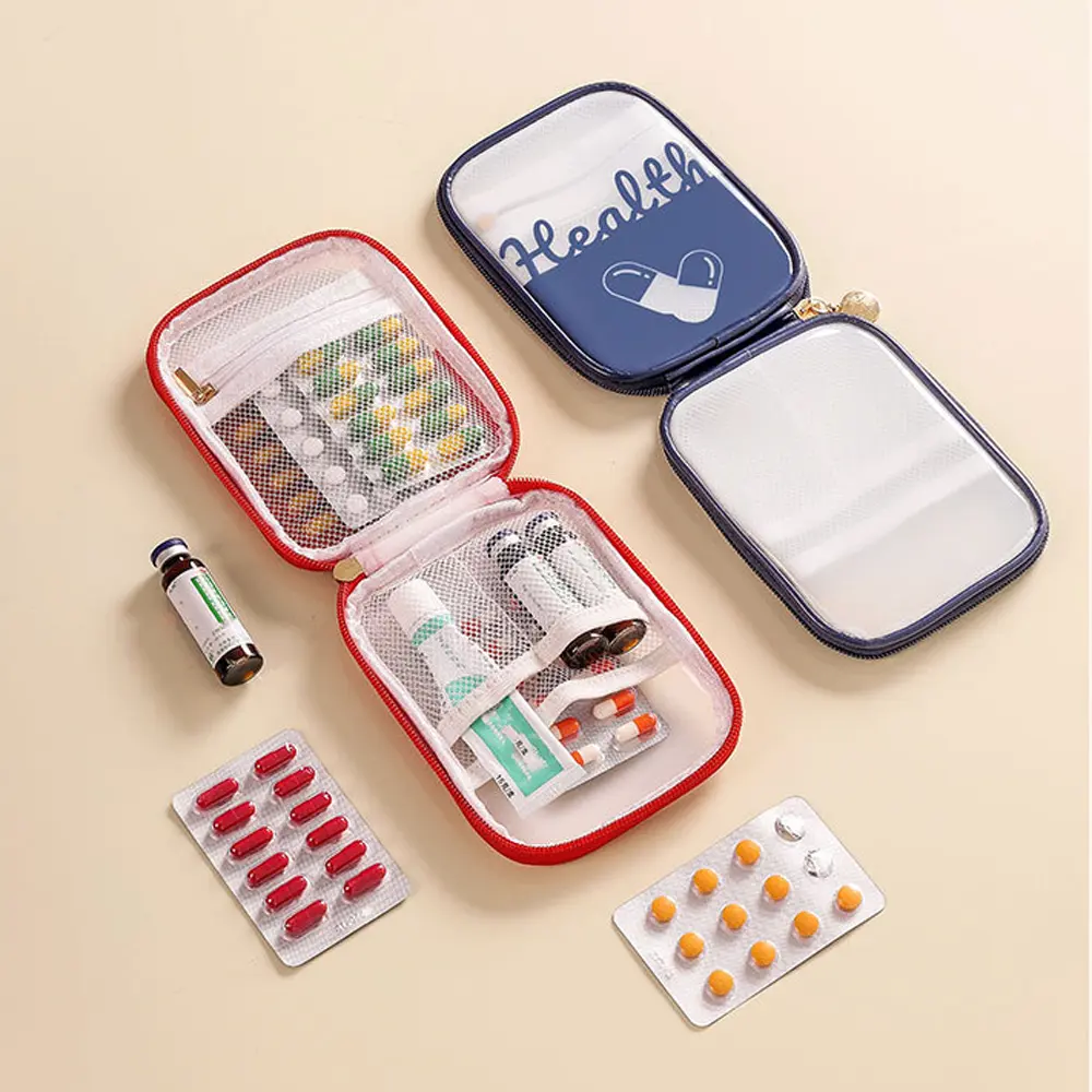 2 PCS Set First Aid Kit Pouch Outdoor Travel Medical Bag Portable Medical Bag Home Rescue Emergency Survival Kit Travel Storage
