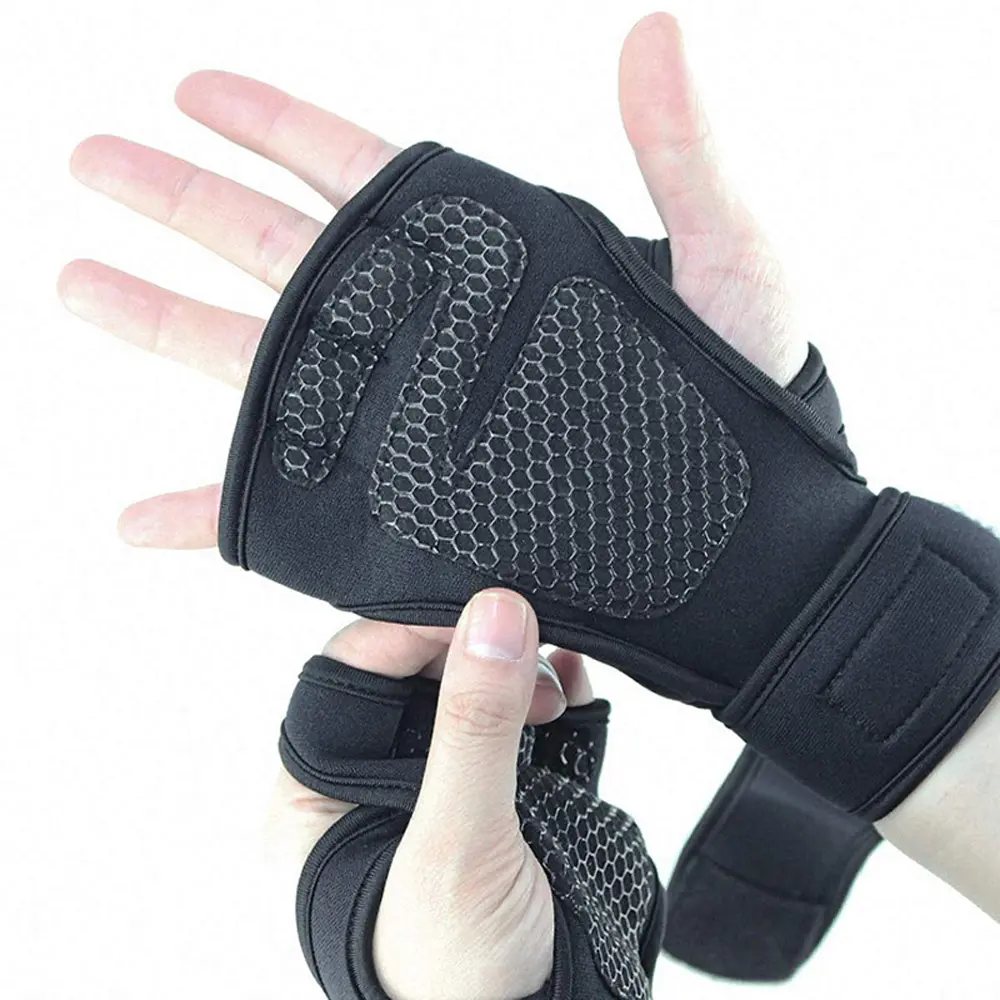 Weight Lifting Dumbbell Gloves Gym Fitness Training Lifting Gloves Bodybuilding Gymnastic Hand Wrist Strap Support for Men Women