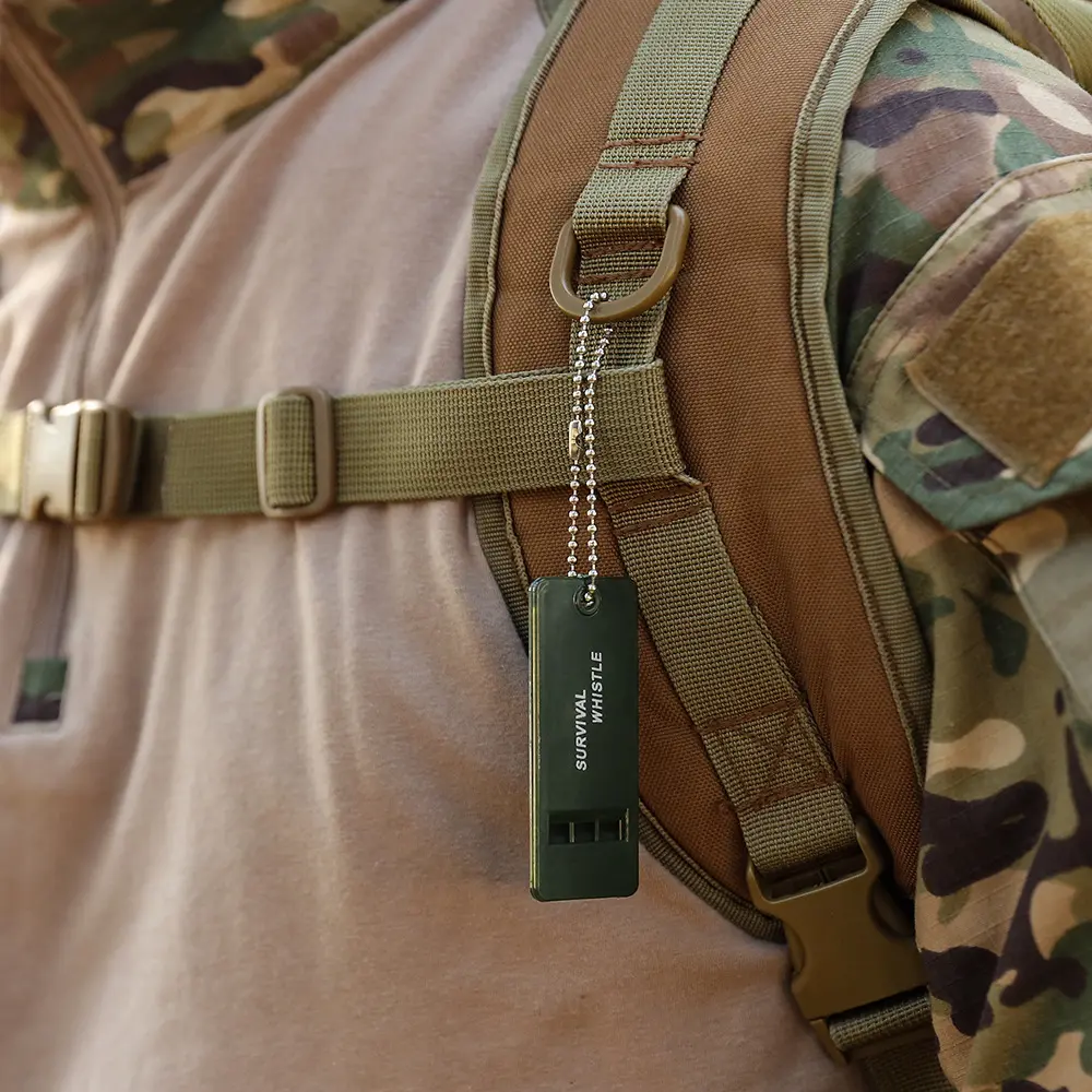3-Frequency Whistle High Decibel Survival Whistle Outdoor Hiking Camping Whistle 3 Holes Hunting Emergency Survival Whistle Tool