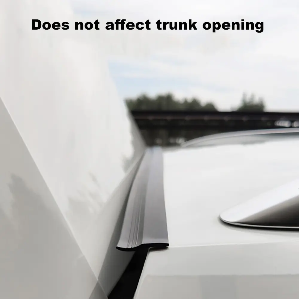 Universal Car Auto Trunk Lid Gap Seal Strip Accessori Waterproof Rubber Hood Gap Filler Auto Engine Cover Seal Strip Black 1.6m