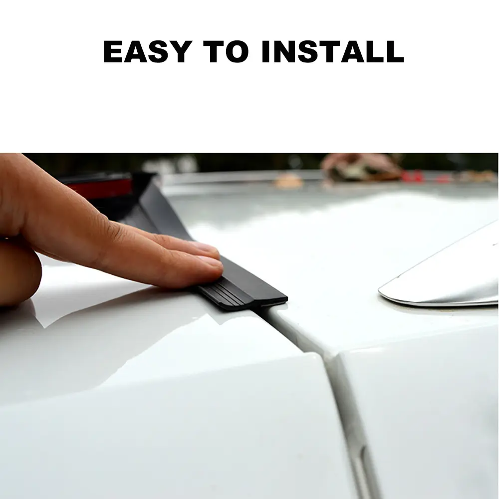 Universal Car Auto Trunk Lid Gap Seal Strip Accessori Waterproof Rubber Hood Gap Filler Auto Engine Cover Seal Strip Black 1.6m