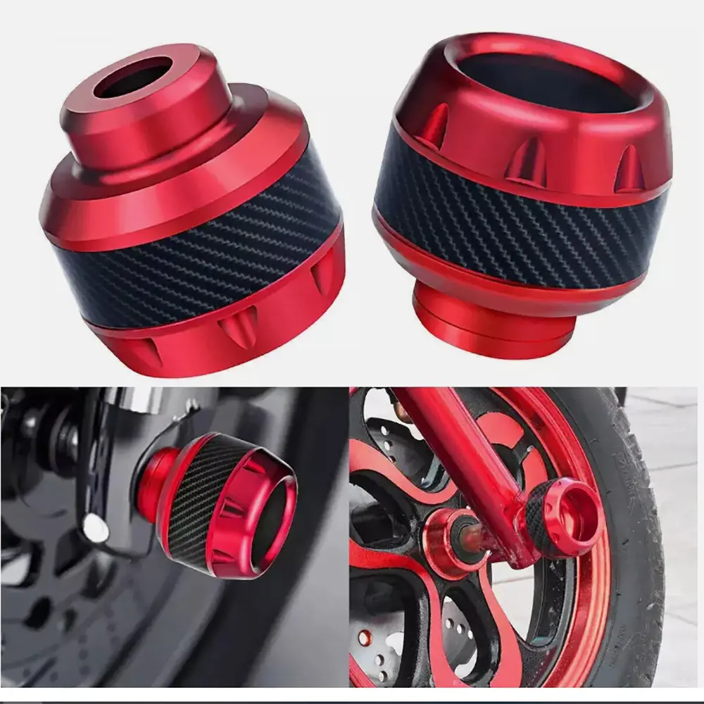 2Pcs Motorcycle Anti-fall Cup Aluminum Alloy Motorcycle Front Fork Cover Anti-collision Wheel Protector Modified Accessories