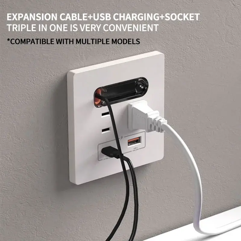 86-Type Switch Socket Panel with Type-C PD & USB Fast Charging, AC Outlets for iPhone Android Phones