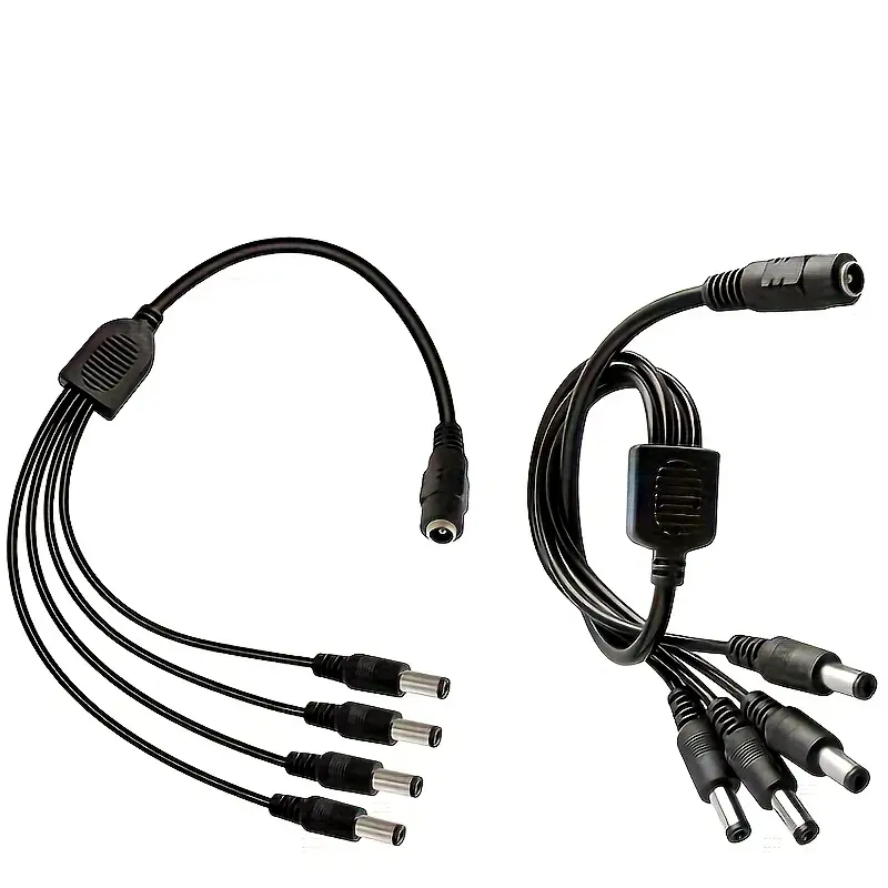 1 Female to 2 4 8 Male DC Power Splitter Plug Cable Adapter 12V 5.5 x 2.1mm For CCTV security Camera Accessories