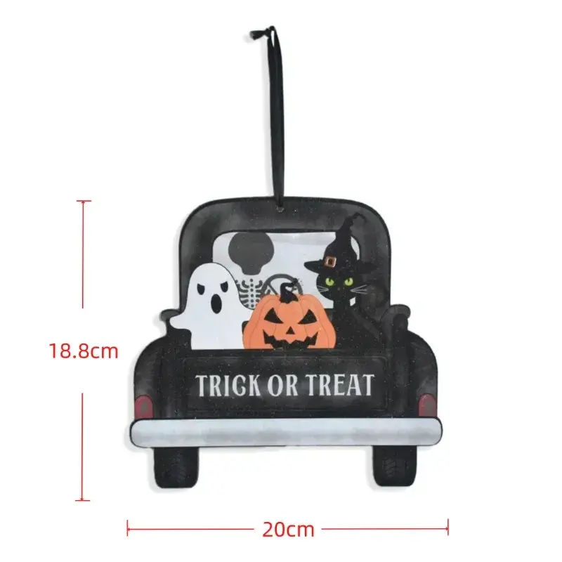 Halloween Cross Border New Products Wooden Crafts Doorplate Horror Atmosphere Decoration Home Decoration Halloween Pendant