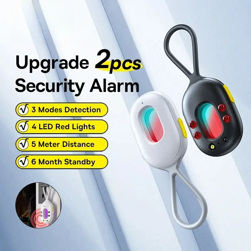 2PCS Security Alarm Detector Upgrade Sound Protection Sensor for Door Window Camera Anti-theft Alarm Equipment Detector