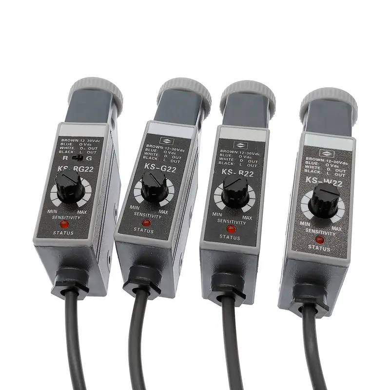 1 Pc Color Code Sensor With Sensitive Adjusting Knob KS-W22/G22/R22/WR22/WG22/RG22 Mark Detection Light Sources Available