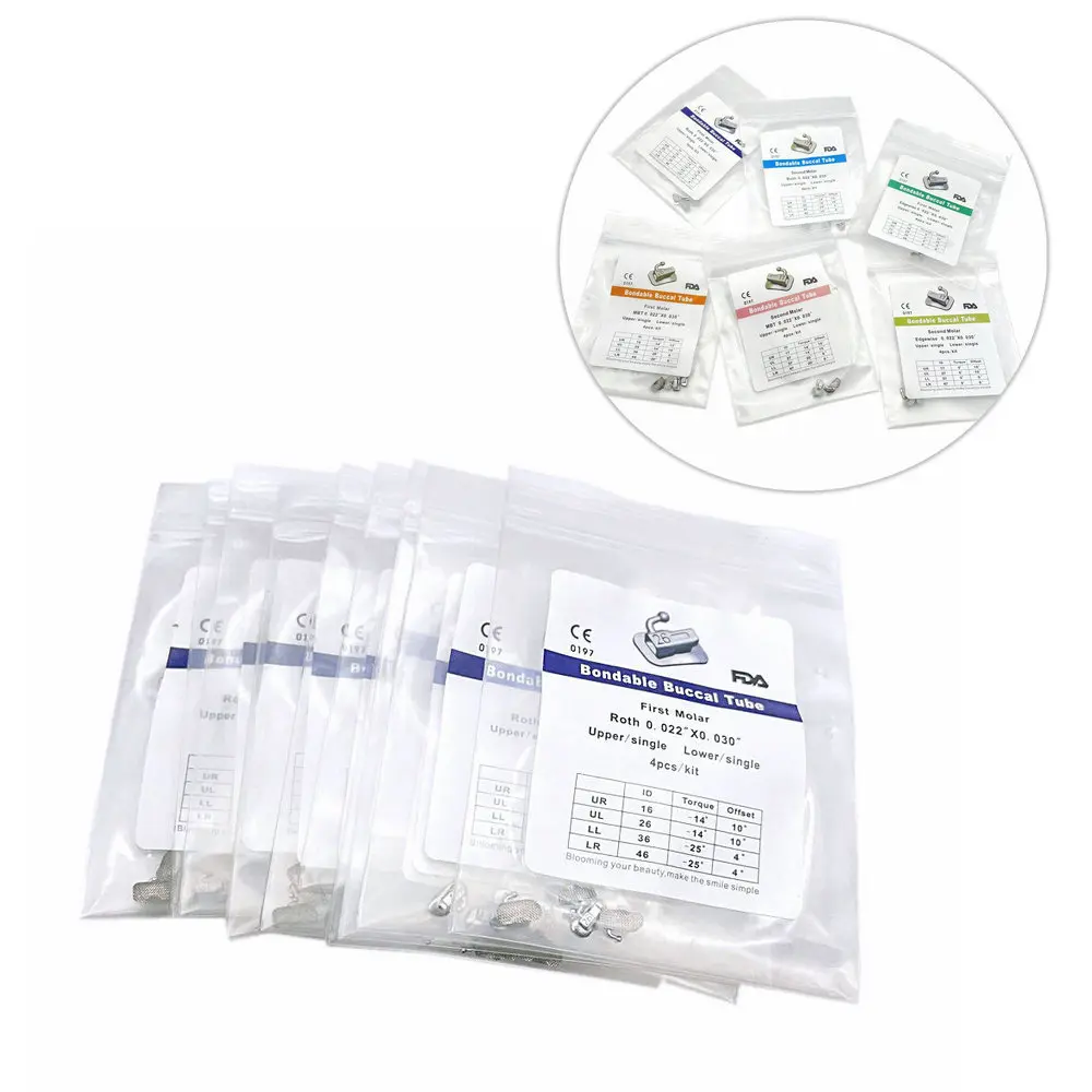 10 Bags Orthodontic Dental Buccal Tube Bondable Roth/MBT/Edgewise 0.022 1st/2nd Dentistry Materials