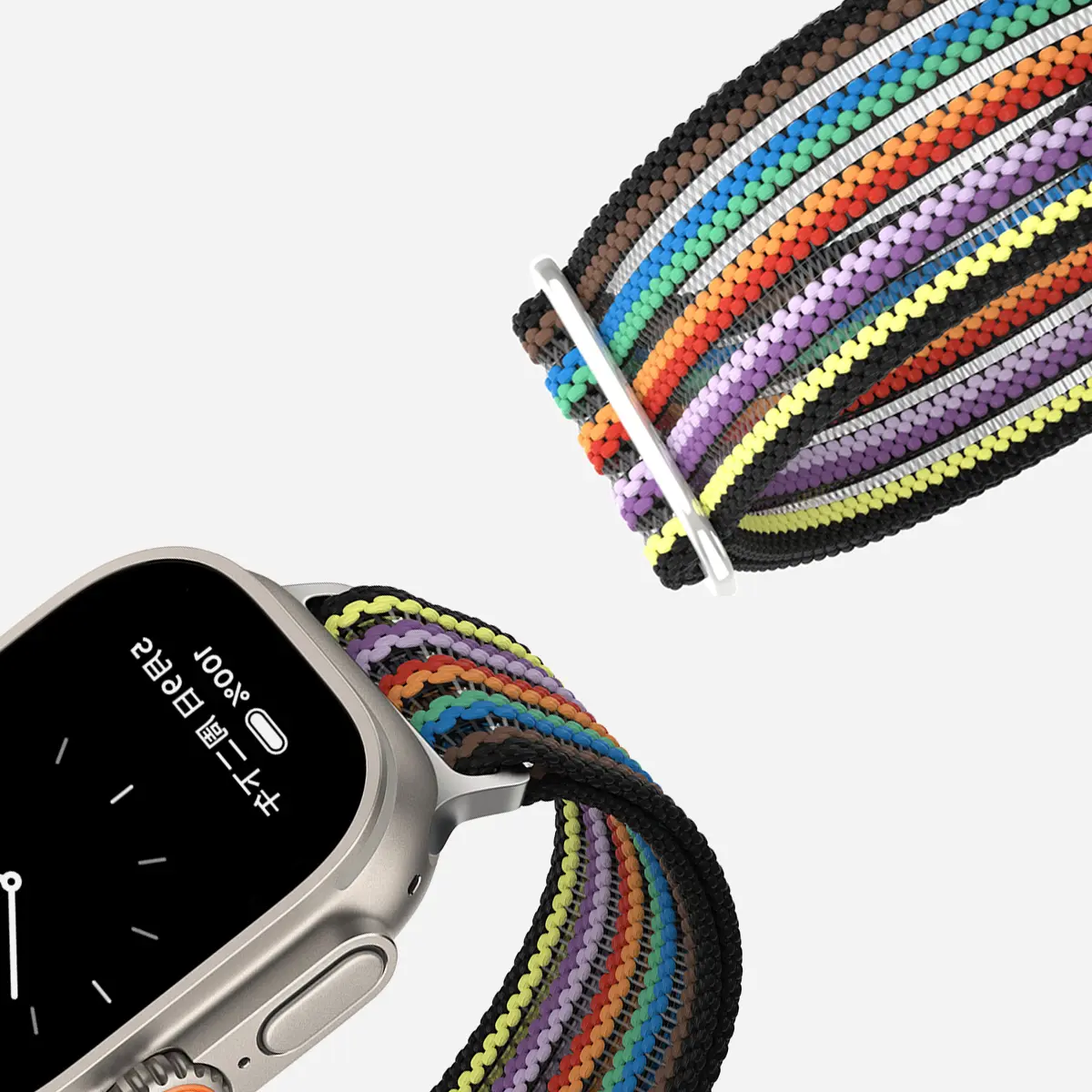 Nylon Loop For Apple Watch ultra 2 Band 49mm 44mm 45mm 40mm 41mm 42mm 46mm Scrunchie bracelet iwatch Series 10 9 6 7 8 se strap