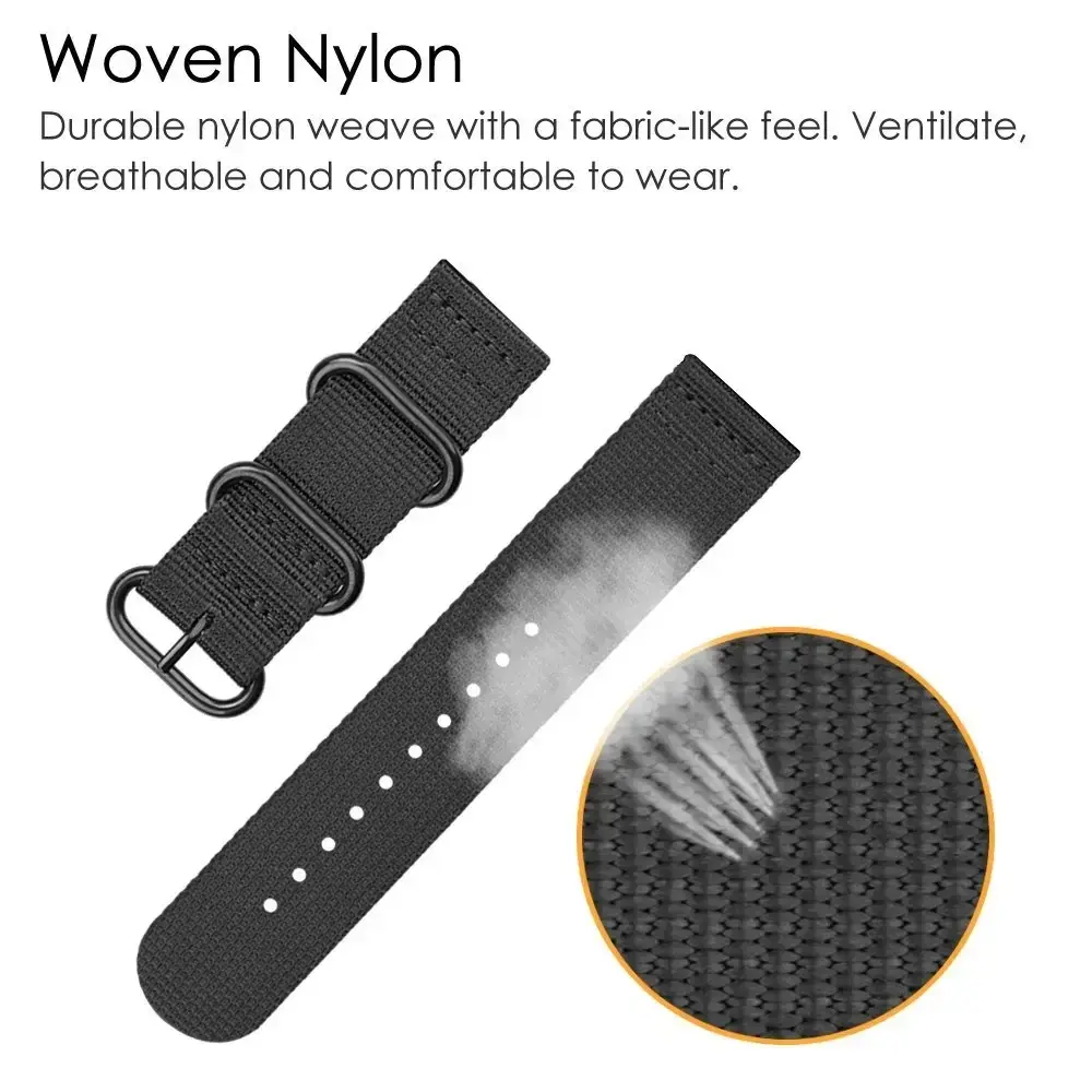 18 22 20 24mm Nylon Strap For Samsung Galaxy 5 4 Pro 3 for Amazfit GTR GTS Huawei GT2 Watch Bracelet Woven SmartWatch Sport Band