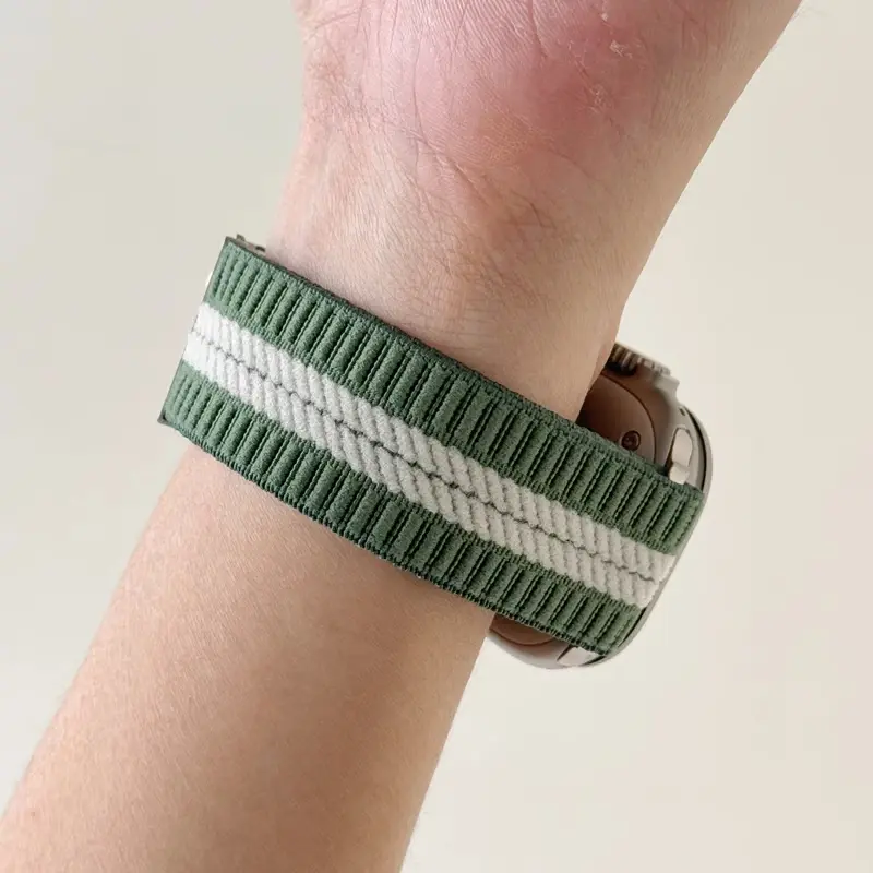 Nylon Strap for Apple Watch Band Ultra 2 49mm 10 9 8 7 46mm 45mm 41mm 44mm 42mm Braided Elastic Bracelet for IWatch Series 6 SE
