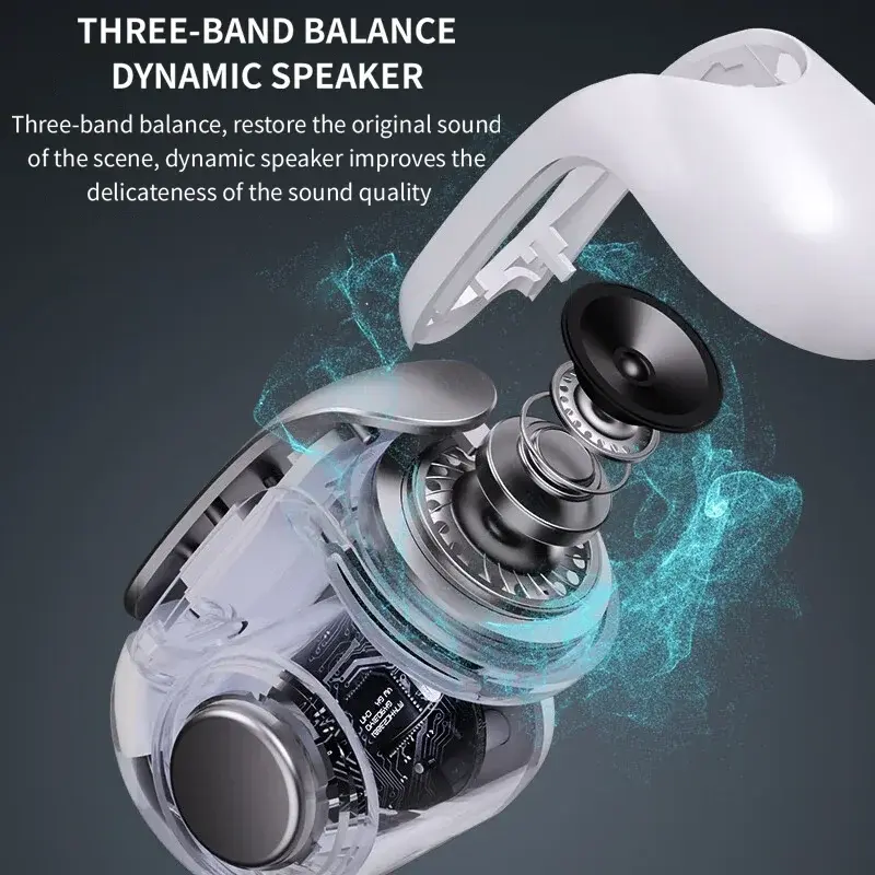 BS Ultra Open Ear Clip Headphones True Wireless Earbuds Bluetooth 5.4 Sports Earphones Waterproof TWS Gaming Headest With Mic