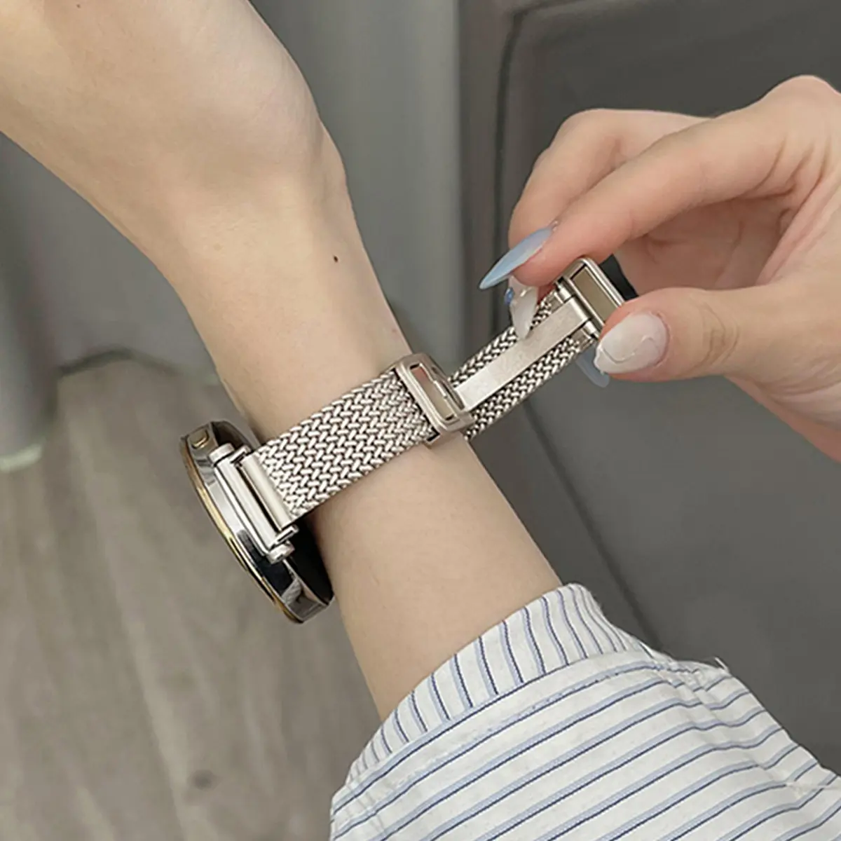 18mm 20mm 22mm Luxury Metal Magnetic Strap For Samsung Galaxy Watch 7 6 5 4 44mm/40mm 5 pro active 2 Gear s3 Bracelet
