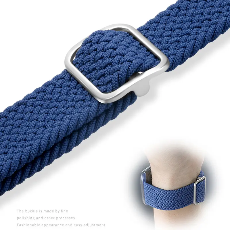 Braided Loop Strap For Apple watch Ultra Band 49mm 44mm 40mm 45mm 41mm 42mm 38mm Elastic Solo bracelet iWatch series 8 7 6 se 3