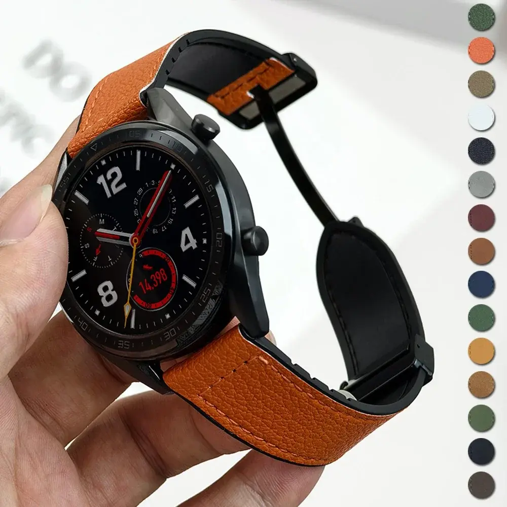 Leather Silicone Strap for Samsung Galaxy Watch 6/5/4 44mm 40mm Watchband 20mm Band Bracelet Galaxy Watch6 Classic 43mm 47mm